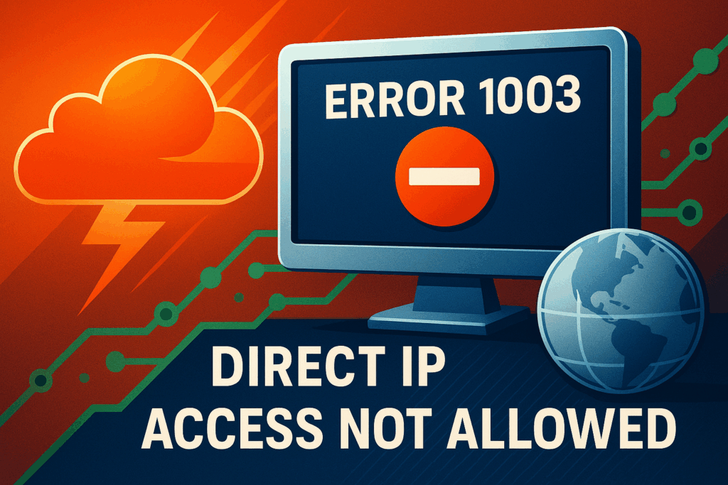 Cloudflare Error 1003 Explained: Causes and Actionable Fixes